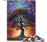 Jigsaw Puzzles for Adults Teenagers Jigsaws Puzzle Colourful Tree of Life Suitable for People Aged 14 And Above Educational Game Challenge Toy Gift For Birthdays 70x100cm
