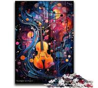 Jigsaw Puzzles for Adults Teenagers Jigsaws Puzzle Colourful Violin Art Learning Educational Toys Family Games Enhance Love between Couples 50x75cm