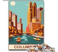 Jigsaw Puzzles for Adults Teenagers Jigsaws Puzzle Columbus City Waterfront, for 14+ Challenging Game And Family Game Great 70x100cm