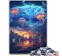 Jigsaw Puzzles for Adults Teenagers Jigsaws Puzzle Cosmic Jellyfish Quiz Game for Is Ideal As A Gift for The Whole Family 50x75cm