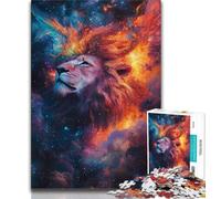 Jigsaw Puzzles for Adults Teenagers Jigsaws Puzzle Cosmic Lion,for Educational Game Challenge Toy Birthday Present,Gifts,Wall Art (75x50cm)