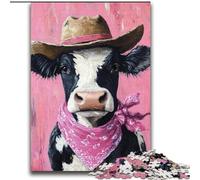 Jigsaw Puzzles for Adults Teenagers Jigsaws Puzzle Cowboy Cow Quiz Game for Is Ideal As A Gift for The Whole Family 70x100cm