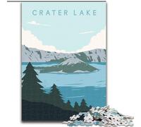 Jigsaw Puzzles for Adults Teenagers Jigsaws Puzzle Crater Lake, Educational Games Home Decoration Is Ideal As A Gift for The Whole Family 26x38cm