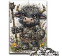 Jigsaw Puzzles for Adults Teenagers Jigsaws Puzzle Cute Highland Cow for Age 14+ Educational Games For Adults And Teenagers Artwork Gift 50x75cm