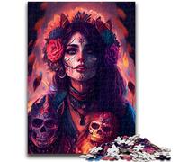 Jigsaw Puzzles for Adults Teenagers Jigsaws Puzzle Day of The Dead Brain Intelligence Challenge Addictive Toys Birthday Present, Gifts, Wall Art 26x38cm