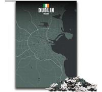 Jigsaw Puzzles for Adults Teenagers Jigsaws Puzzle Dublin Ireland Map, Educational Games Home Decoration Is Ideal As A Gift for The Whole Family 70x100cm