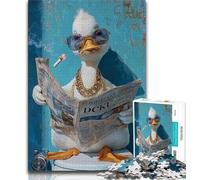 Jigsaw Puzzles for Adults Teenagers Jigsaws Puzzle Duck on The Toilet,Educational Games Home Decoration Birthday Present,Gifts,Wall Art (38x26cm)