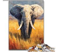 Jigsaw Puzzles for Adults Teenagers Jigsaws Puzzle Elephant, Family Fun Games Is Ideal As A Gift for The Whole Family (Size 26x38cm)