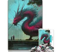 Jigsaw Puzzles for Adults Teenagers Jigsaws Puzzle Fantasy Dragon,Educational Family Game Suitable for Desktop Decoration (38x26cm)