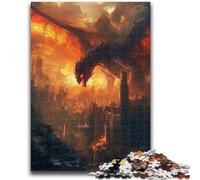 Jigsaw Puzzles for Adults Teenagers Jigsaws Puzzle Fantasy Flying Dragon for Educational Game Challenge Toy Unique Home Decor And Gifts 26x38cm