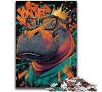Jigsaw Puzzles for Adults Teenagers Jigsaws Puzzle Fantasy Hippo for Age 14+ Intellectual Game Christmas Birthday Gifts 26x38cm
