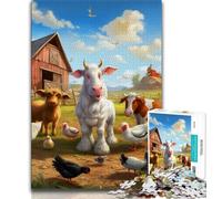 Jigsaw Puzzles for Adults Teenagers Jigsaws Puzzle Farm Animal,Educational Family Game Suitable for Desktop Decoration (38x26cm)