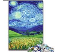 Jigsaw Puzzles for Adults Teenagers Jigsaws Puzzle Fields Under The Night Sky for Age 14+ Intellectual Game Christmas Birthday Gifts 70x100cm