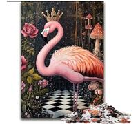 Jigsaw Puzzles for Adults Teenagers Jigsaws Puzzle Flamingo Queen,Family Entertainment Toys Is Ideal As A Gift for The Whole Family 38X26CM