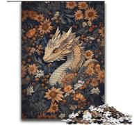 Jigsaw Puzzles for Adults Teenagers Jigsaws Puzzle Flower Dragon for And from 14 Years And over Play Toys Because It Is Ideal As A Gift for The Whole Family 70x100cm