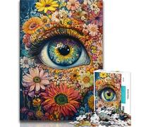 Jigsaw Puzzles for Adults Teenagers Jigsaws Puzzle Flower Eyes,Challenging Game for Is Ideal As A Gift for The Whole Family (38x26cm)