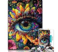 Jigsaw Puzzles for Adults Teenagers Jigsaws Puzzle Flower Eyes,Help The Brain Exercise Addictive Toys to Cultivate Patience Artists Collection,Fine Art (75x50cm)
