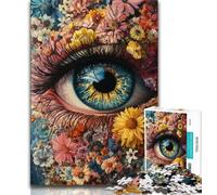 Jigsaw Puzzles for Adults Teenagers Jigsaws Puzzle Flower Eyes, Train Your Brain And Hands,Unique Birthday And Gifts for Age 14 Years Up 38x26cm
