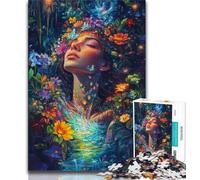 Jigsaw Puzzles for Adults Teenagers Jigsaws Puzzle Flower Girl,Toys Educational Games Stress Relieving Enhance Love between Couples (38x26cm)