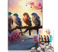 Jigsaw Puzzles for Adults Teenagers Jigsaws Puzzle Flowers Birds,Educational Family Game Suitable for Desktop Decoration (38x26cm)