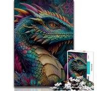 Jigsaw Puzzles for Adults Teenagers Jigsaws Puzzle Flying Dragon Graffiti,Educational Family Game Suitable for Desktop Decoration (38x26cm)