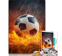 Jigsaw Puzzles for Adults Teenagers Jigsaws Puzzle Football Sports,Family Entertainment Toys with Matching Poster And Trivia Sheet (38x26cm)