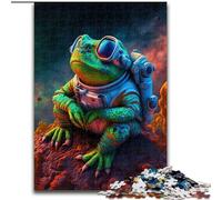 Jigsaw Puzzles for Adults Teenagers Jigsaws Puzzle Frog Space Astronaut, Stress Reliever Difficult Challenge Home Decoration Toys (Size 26x38cm)