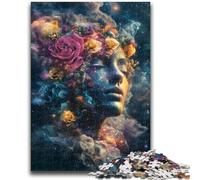 Jigsaw Puzzles for Adults Teenagers Jigsaws Puzzle Galaxy Flower Girl Challenging Game for The Whole for Women, Gifts for Men 50x75cm