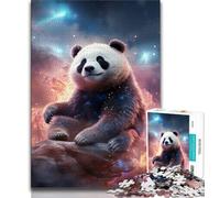 Jigsaw Puzzles for Adults Teenagers Jigsaws Puzzle Galaxy Panda,Educational Family Game Suitable for Desktop Decoration (75x50cm)