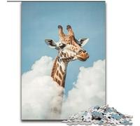 Jigsaw Puzzles for Adults Teenagers Jigsaws Puzzle Giraffe in The Clouds, Toys Educational Games Stress Relieving Unique Home Decor And Gifts (size 26x38cm)