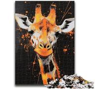 Jigsaw Puzzles for Adults Teenagers Jigsaws Puzzle Giraffe Oil Painting Brain Intelligence Challenge Addictive Toys Birthday Present, Gifts, Wall Art 50x75cm