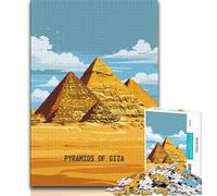 Jigsaw Puzzles for Adults Teenagers Jigsaws Puzzle Giza Ancient Wonders,Challenging Game for Is Ideal As A Gift for The Whole Family (38x26cm)