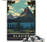 Jigsaw Puzzles for Adults Teenagers Jigsaws Puzzle Glacier Montana, for 14+ Challenging Game And Family Game Great 70x100cm