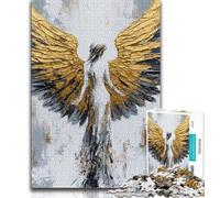 Jigsaw Puzzles for Adults Teenagers Jigsaws Puzzle Golden Angel,Family Entertainment Toys with Matching Poster And Trivia Sheet 38x52cm