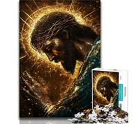 Jigsaw Puzzles for Adults Teenagers Jigsaws Puzzle Golden Fantasy Jesus,Toys Educational Games Stress Relieving Enhance Love between Couples (38x26cm)