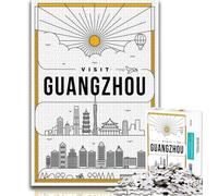 Jigsaw Puzzles for Adults Teenagers Jigsaws Puzzle Guangzhou China,Challenging Game for Is Ideal As A Gift for The Whole Family (38x26cm)