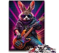 Jigsaw Puzzles for Adults Teenagers Jigsaws Puzzle Guitar Rabbit for And from 14 Years And over Play Toys Because It Is Ideal As A Gift for The Whole Family 50x75cm