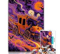 Jigsaw Puzzles for Adults Teenagers Jigsaws Puzzle Halloween Pumpkin Carriage,Help The Brain Exercise Addictive Toys to Cultivate Patience Artists Collection,Fine Art 50x75cm