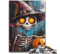 Jigsaw Puzzles for Adults Teenagers Jigsaws Puzzle Halloween Skeleton for Age 14+ Intellectual Game Christmas Birthday Gifts 50x75cm