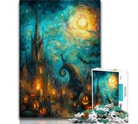 Jigsaw Puzzles for Adults Teenagers Jigsaws Puzzle Halloween Skeleton Landscape,Decompressing Intellectual Educational Toy Birthday Gift 38x26cm
