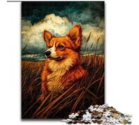 Jigsaw Puzzles for Adults Teenagers Jigsaws Puzzle Happy Corgi, Decompressing Intellectual Educational Toy Birthday Present, Gifts, Wall Art (Size 26x38cm)