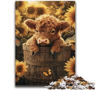 Jigsaw Puzzles for Adults Teenagers Jigsaws Puzzle Highland Cow for And from 14 Years And over Play Toys Because It Is Ideal As A Gift for The Whole Family 50x75cm