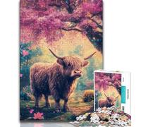 Jigsaw Puzzles for Adults Teenagers Jigsaws Puzzle Highland Yak,Educational Games Home Decoration Birthday Present,Gifts,Wall Art (75x50cm)