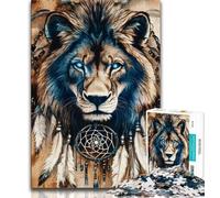 Jigsaw Puzzles for Adults Teenagers Jigsaws Puzzle Indian Lion,for Educational Game Challenge Toy Birthday Present,Gifts,Wall Art (38x26cm)