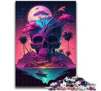 Jigsaw Puzzles for Adults Teenagers Jigsaws Puzzle Island Skeleton for Age 14+ Intellectual Game Christmas Birthday Gifts 50x75cm