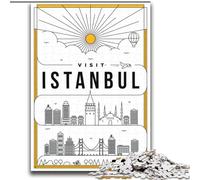 Jigsaw Puzzles for Adults Teenagers Jigsaws Puzzle Istanbul Turkey, Stress Reliever Difficult Challenge Secret Santa Gifts for Age 14 Years Up 70x100cm