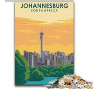 Jigsaw Puzzles for Adults Teenagers Jigsaws Puzzle Johannesburg Travel Art, Stress Reliever Difficult Challenge Secret Santa Gifts for Age 14 Years Up 70x100cm