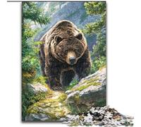 Jigsaw Puzzles for Adults Teenagers Jigsaws Puzzle Jungle Grizzly, Stress Relief with Fully Interlocking Randomly Shaped Pieces for And 14 Years Old 50x75cm