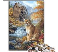 Jigsaw Puzzles for Adults Teenagers Jigsaws Puzzle Jungle Lion Stress Reliever Difficult Challenge with Matching Poster And Trivia Sheet 70x100cm
