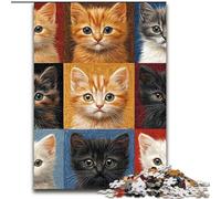 Jigsaw Puzzles for Adults Teenagers Jigsaws Puzzle Kitten Collage, for And from 14 Years And over Educational Learning Toys Family Games Birthday Present (Size 26x38cm)